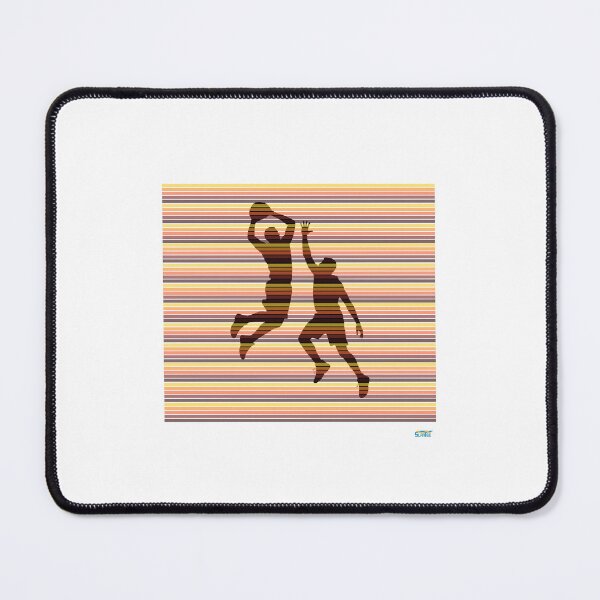 Item preview, HOOPER T SHIRT Attack and defence with red stripes: Retro abstract basketball shirt designed and sold by SlanTee.