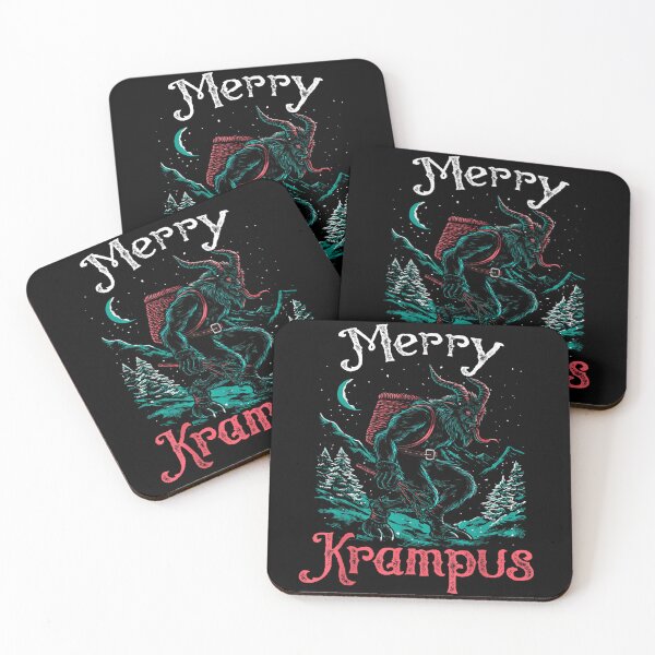Item preview, Merry Krampus Demon Figure Holiday Mountain Winter Folklore Creature Art designed and sold by LizzyKeiko.