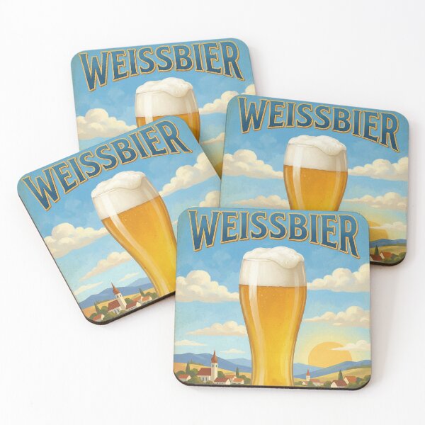 Item preview, WEISSBIER BAVARIAN SUNSHINE Vintage 1950s German Wheat Beer Poster designed and sold by Cozy-Old-Pub.