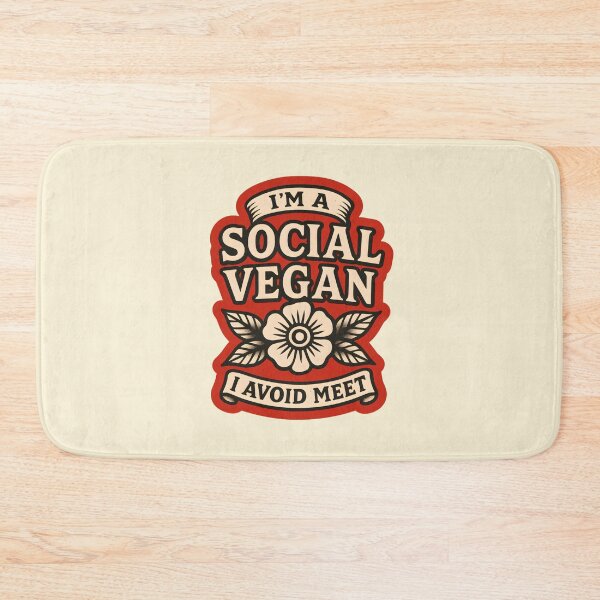Item preview, I'm a Social Vegan I Avoid Meet  designed and sold by DemureArtsy.