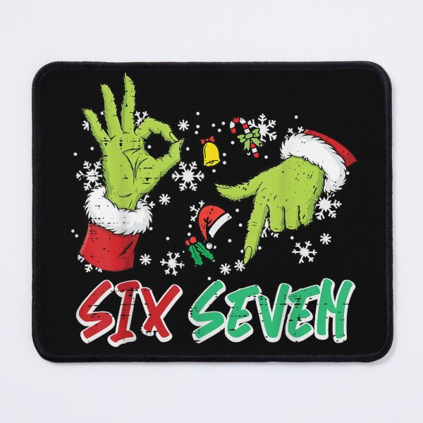 Item preview, Funny Green Hands Six Seven Number Candy Cane Christmas Festive Graphic designed and sold by LizzyKeiko.
