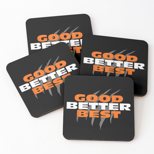 Item preview, Simple Bold Good Better Best Motivational Fitness Quote Typography Design designed and sold by LizzyKeiko.