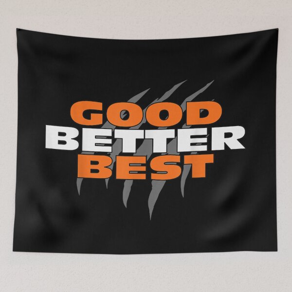 Item preview, Simple Bold Good Better Best Motivational Fitness Quote Typography Design designed and sold by LizzyKeiko.