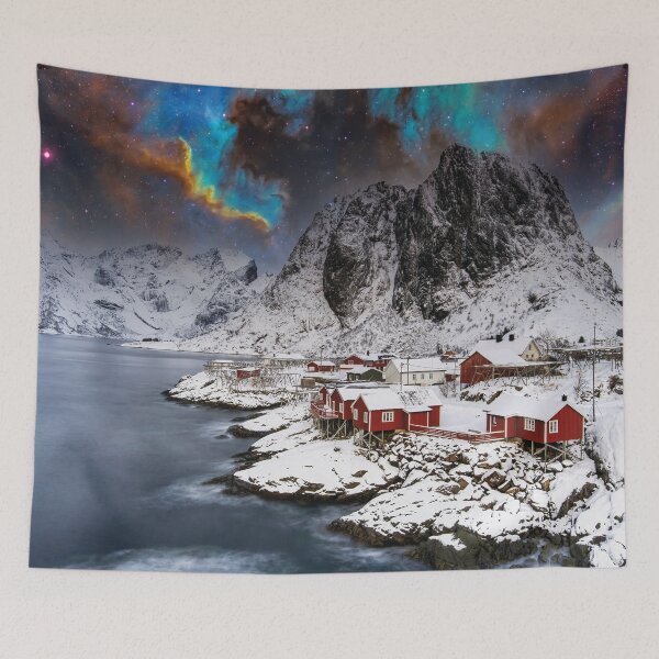 Item preview, small village, Lofoten Islands, Norway designed and sold by Mauswohn.