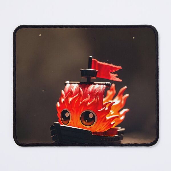 Item preview, Kawaii Fire Flame Ship – Cute Little Burning Boat designed and sold by NordseeSteel.
