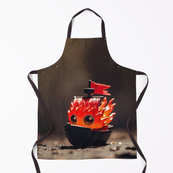 Item preview, Kawaii Fire Flame Ship – Cute Little Burning Boat designed and sold by NordseeSteel.