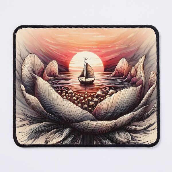 Item preview, Flower Boat, Ai Generated Art designed and sold by ACC .