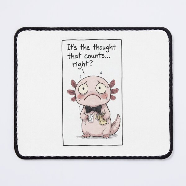 Item preview, Funny Anxious Axolotl Gift – Relatable Christmas Cartoon Art designed and sold by MadeByACJ.