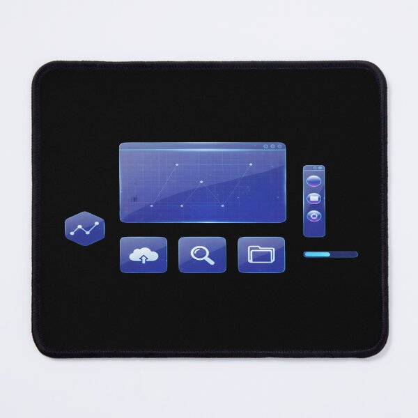 Item preview, Futuristic Blue Holographic UI - Digital Data Dashboard designed and sold by Dakson Design - Fantasy Art.