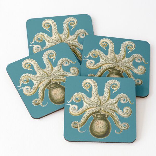 Item preview, Octopus  – Haeckel Vintage Science Art - Teal designed and sold by FUNKARIUM.