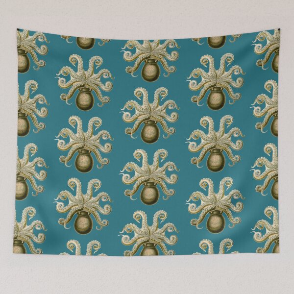 Item preview, Octopus  – Haeckel Vintage Science Art - Teal designed and sold by FUNKARIUM.