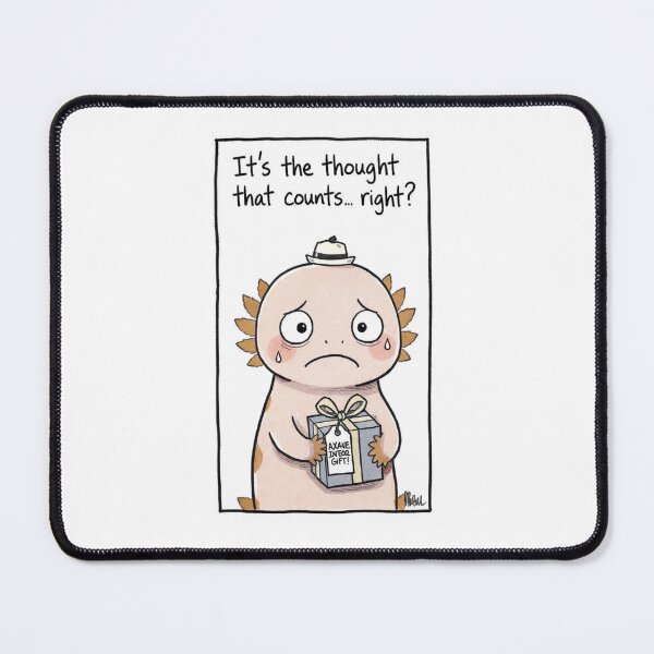 Item preview, Awkward Holiday Axolotl – Cute Festive Anxiety Humor designed and sold by MadeByACJ.