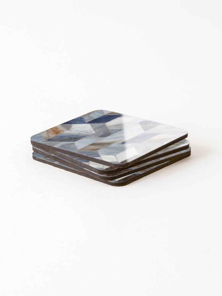 Thumbnail 4 of 5, Coasters (Set of 4), Geometric marble pattern designed and sold by SmileshareShop.