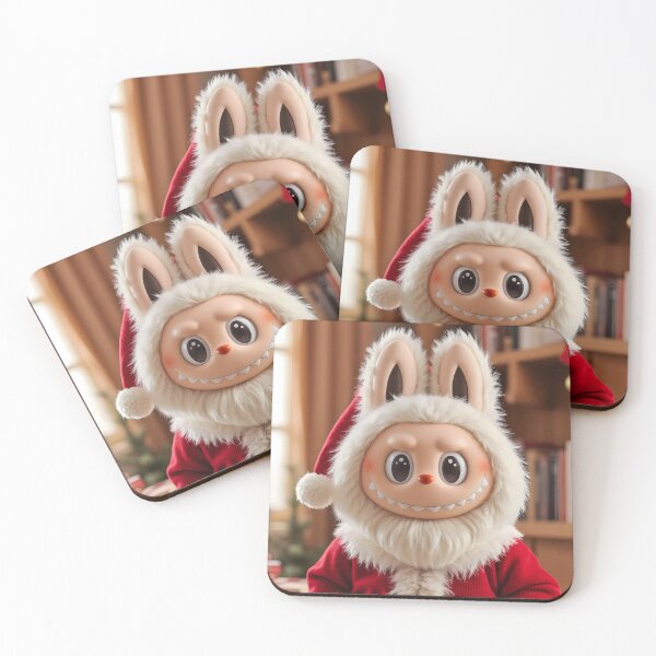 Item preview, Santa LabubuClaus in Cozy Living Room – Holiday Illustration designed and sold by EmeraldeaDesign.