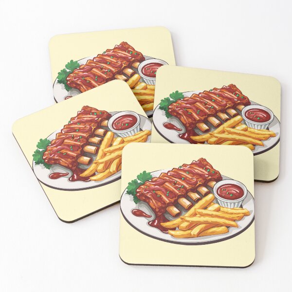 Item preview, BBQ Ribs with fries designed and sold by sakurashorty.