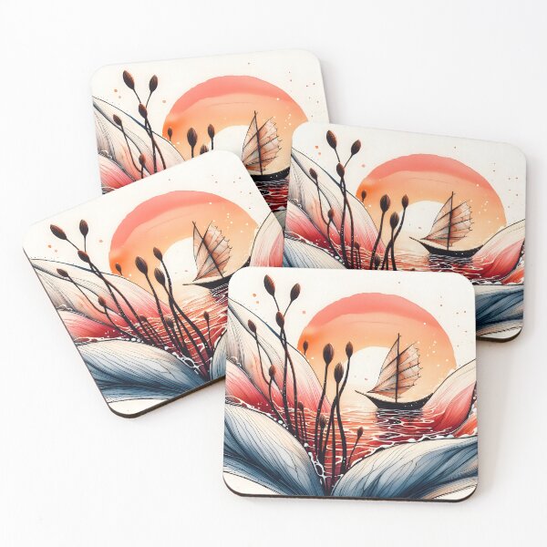 Item preview, Flower Boat, Ai Generated Art  designed and sold by ACC .
