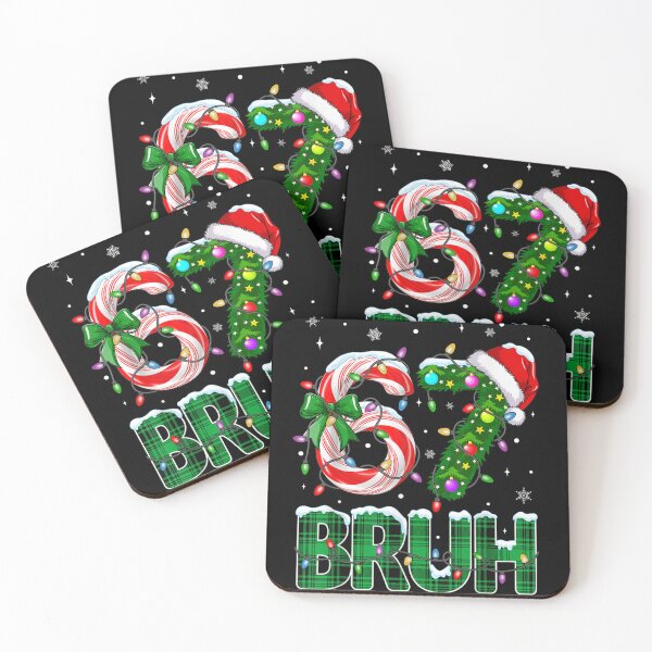 Item preview, Funny Candy Cane Pine Six Seven Number Light Bruh Christmas Design designed and sold by AnsadoWinu.