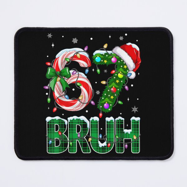 Item preview, Funny Candy Cane Pine Six Seven Number Light Bruh Christmas Design designed and sold by AnsadoWinu.