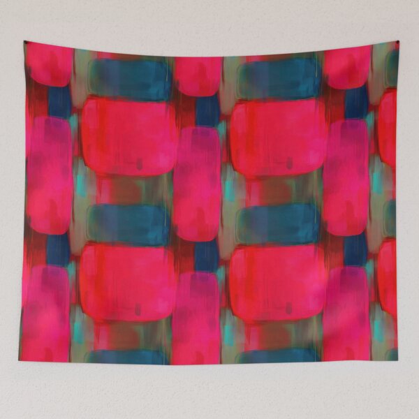 Item preview, Coral & Navy Blue Abstract Brush Strokes designed and sold by dariaminaeva.