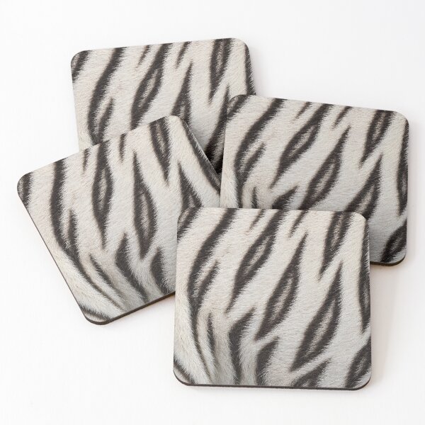 Item preview, White Tiger Close-Up of Stripe Pattern Hair Skin Photo designed and sold by EmeraldeaArt.
