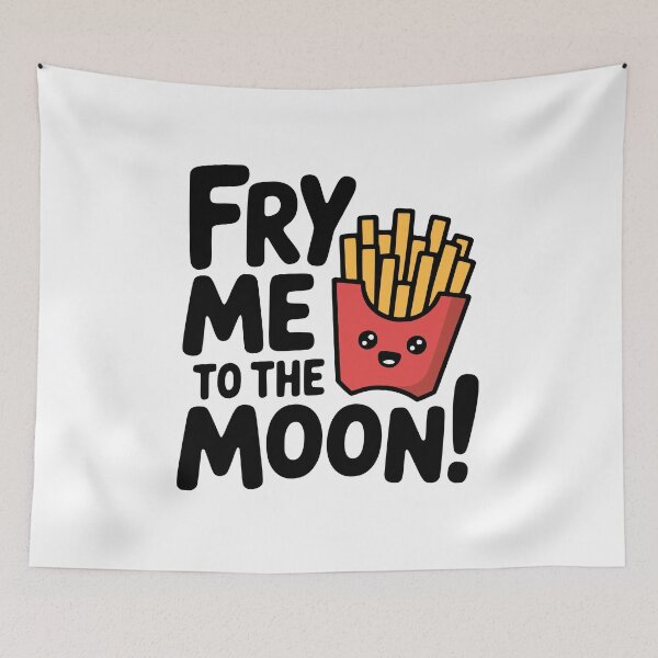 Item preview, Fry Me To The Moon! Cute Fast Food Pun designed and sold by PMCreative.
