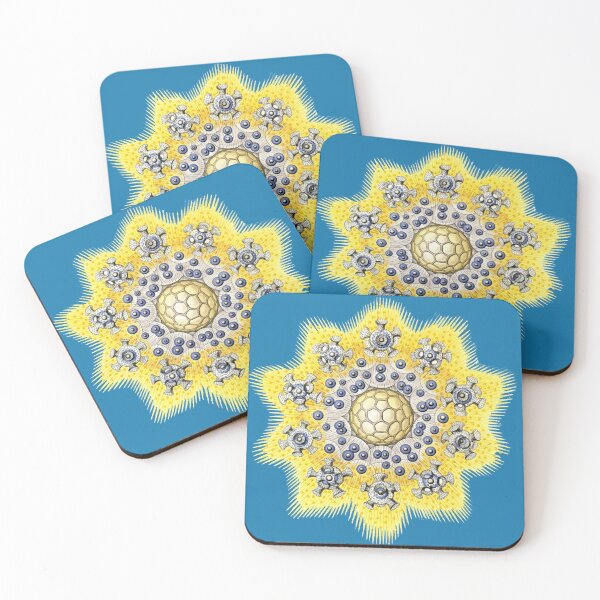 Item preview, Retro Science - Haeckel Vintage Art -  Polycyttaria - Azure Blue designed and sold by FUNKARIUM.