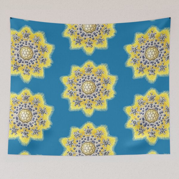 Item preview, Retro Science - Haeckel Vintage Art -  Polycyttaria - Azure Blue designed and sold by FUNKARIUM.