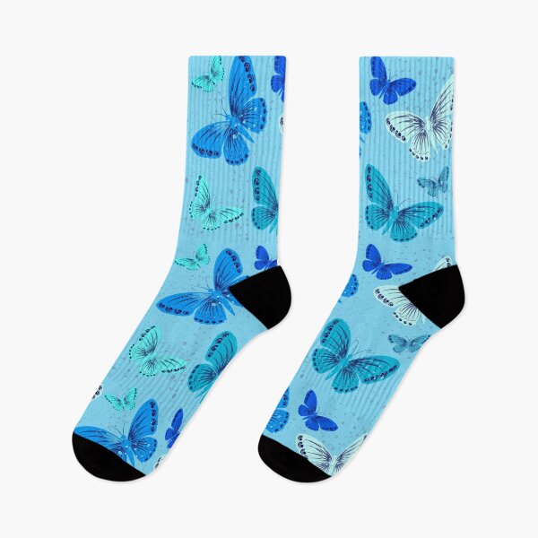 Item preview, Bright blue butterflies pattern  designed and sold by Chirayu1111.