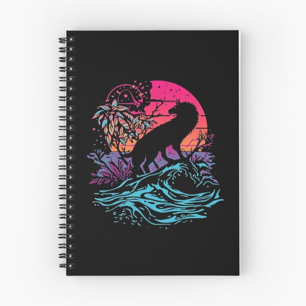 Item preview, Wolf of the Crimson Waves – Retro Fantasy Landscape designed and sold by Nuve-ra.