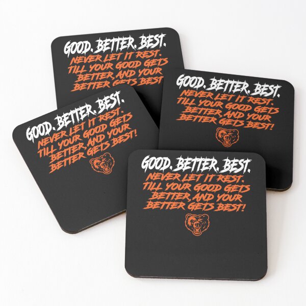Item preview, Good Better Best Bear Mascot Motivation designed and sold by margamPagenberg.