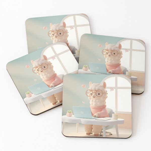 Item preview, cute alpaca is working at home as freelancer designed and sold by Nikoleta Vukovic.
