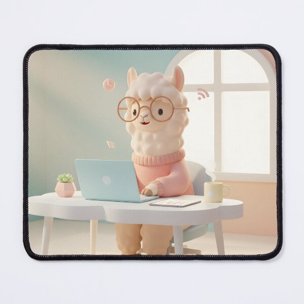 Item preview, cute alpaca is working at home as freelancer designed and sold by Nikoleta Vukovic.