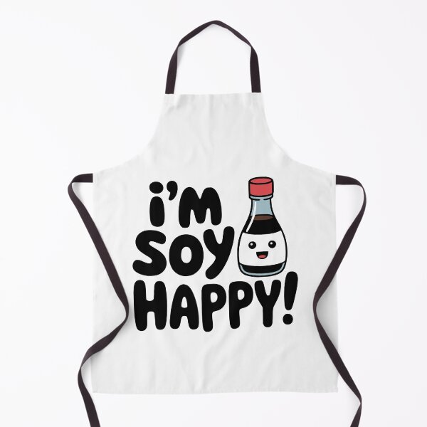 Item preview, I'm Soy Happy! Cute Soy Sauce Pun designed and sold by PMCreative.