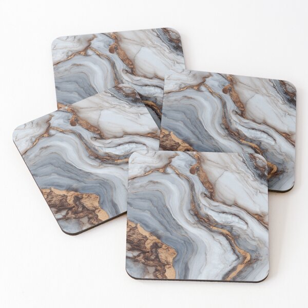 Item preview, White and golden marble pattern designed and sold by SmileshareShop.