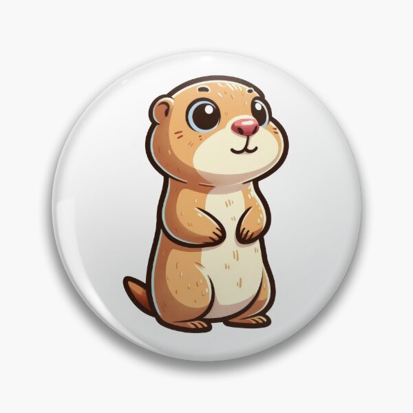 Item preview, Cute Prairie Dog Sticker – Kawaii Ground Squirrel Animal Illustration designed and sold by LunaPixelStudio.