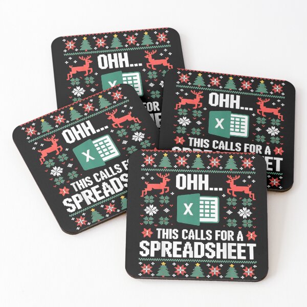 Item preview, Ohh This Calls For A Spreadsheet Ugly Christmas Sweater Funny Office Humor designed and sold by YubitaLeLe.