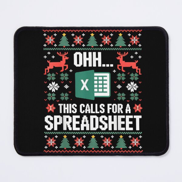 Item preview, Ohh This Calls For A Spreadsheet Ugly Christmas Sweater Funny Office Humor designed and sold by YubitaLeLe.