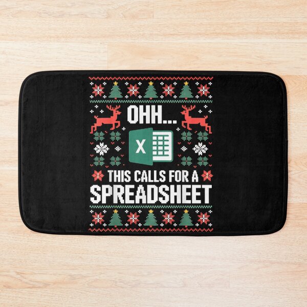 Item preview, Ohh This Calls For A Spreadsheet Ugly Christmas Sweater Funny Office Humor designed and sold by YubitaLeLe.