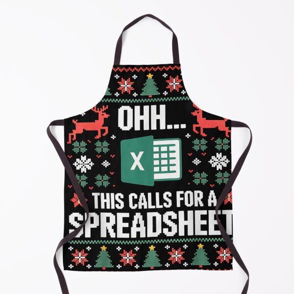 Item preview, Ohh This Calls For A Spreadsheet Ugly Christmas Sweater Funny Office Humor designed and sold by YubitaLeLe.