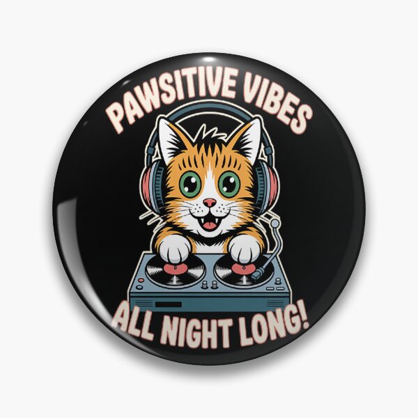 Item preview, DJ Cat Fur Real Mix Master Pawsitive Vibes designed and sold by Lucaseinar.