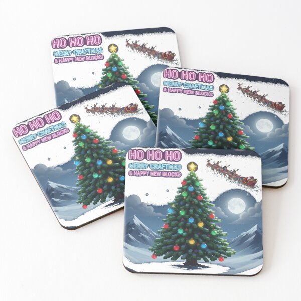 Item preview, Blocky Christmas Tree Winter Scene designed and sold by Fun-and-joy.