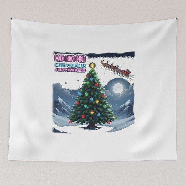 Item preview, Blocky Christmas Tree Winter Scene designed and sold by Fun-and-joy.