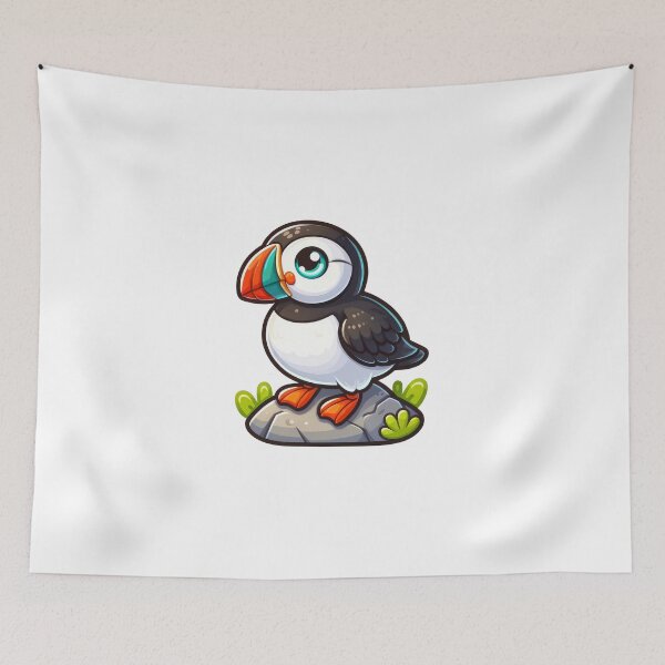 Item preview, Cute Puffin Sticker – Kawaii Atlantic Puffin Bird Illustration designed and sold by LunaPixelStudio.