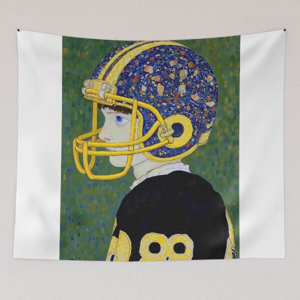 Item preview, Boy in Mosaic Football Helmet designed and sold by lautir.