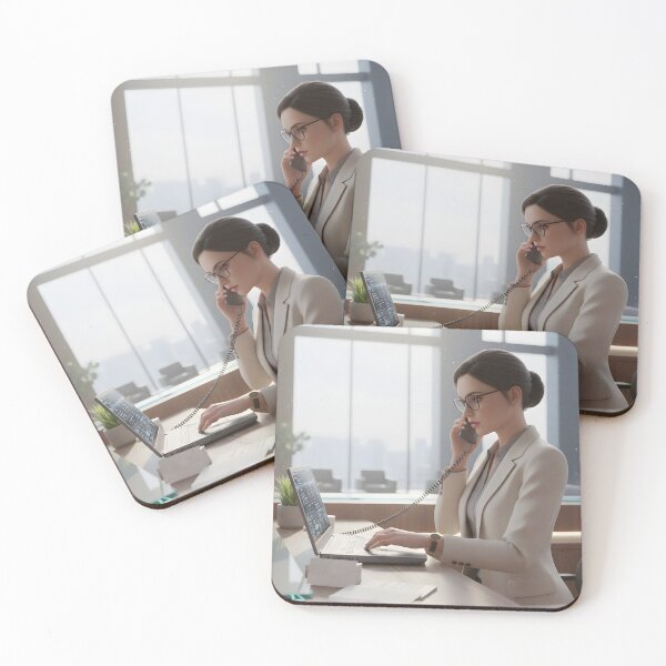 Item preview, the young female secretary is working on reception designed and sold by Nikoleta Vukovic.