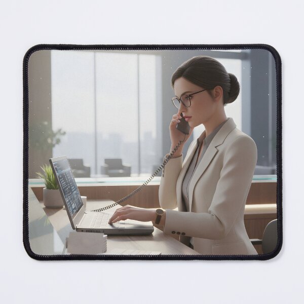 Item preview, the young female secretary is working on reception designed and sold by Nikoleta Vukovic.