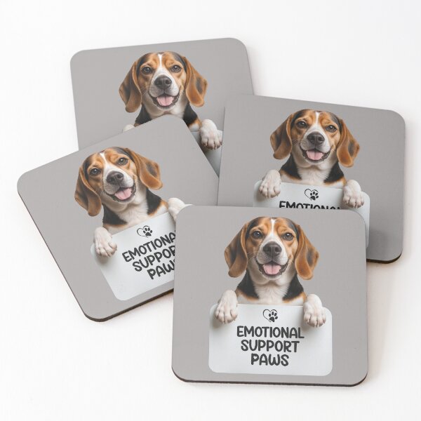 Item preview, Cute Beagle - Emotional Support Paws  designed and sold by SolaoLab.