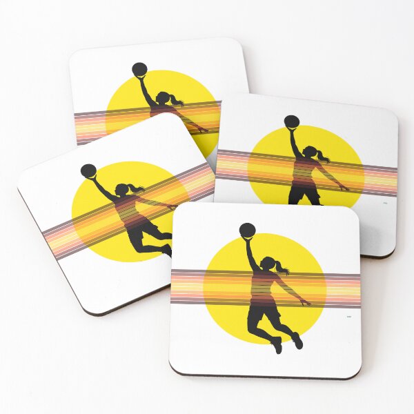Item preview, Retro Hooper Girl Layup Basketball Shirt – Sunset Lay Up Silhouette | Hoops Fan Gift designed and sold by SlanTee.