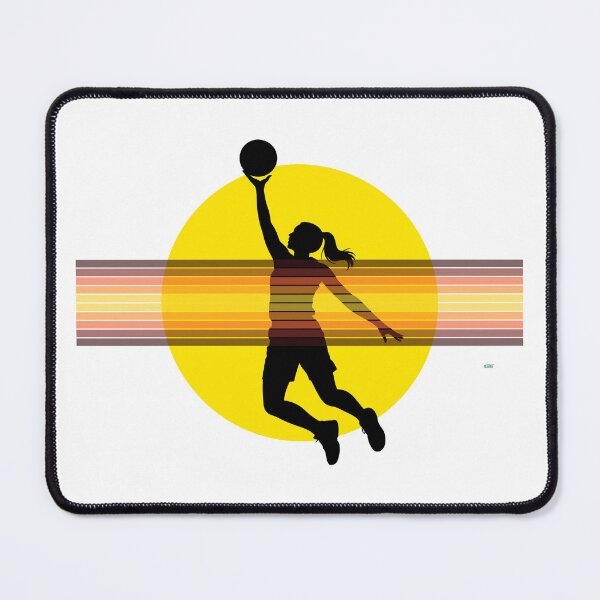 Item preview, Retro Hooper Girl Layup Basketball Shirt – Sunset Lay Up Silhouette | Hoops Fan Gift designed and sold by SlanTee.