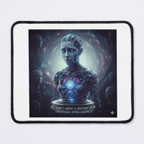 Item preview, AI's Existential Doubt: 'Have I Made a Mistake?' Android Anxiety designed and sold by Satpura punti baba .